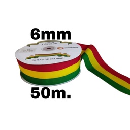 Cinta Tricolor Boliviana en ROLLO 8mmx50m
