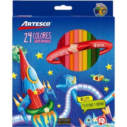 [16319000] Color largo triangular Artesco de 24 Colores + tajador