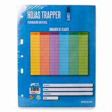 [HTPABC006] Hojas Traper ABC Blanco/Negro 5 perforaciones Universal