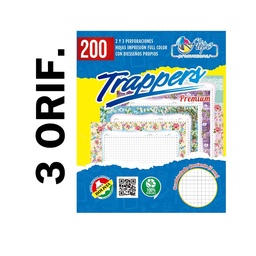 [TF3H] Hojas traper FULL COLOR 200hjs (3Huecos)