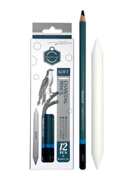 [TB-10120S] Lapiz Carboncillo  Charcoal 12 Lapices + 1 Difuminador