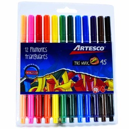 [TRIMAX45/07062011] Marcador Artesco Triangular Tri Max45 12colores