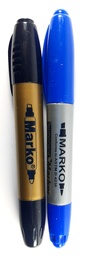 Marcador Permanente Doble Punta Marko 10PCS