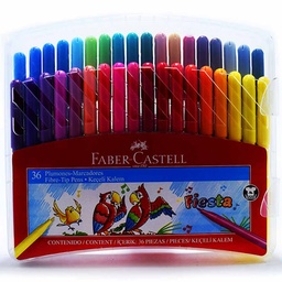 [33645-ER] Marcador Fiesta RIGIDO Faber Castell 36 Colores