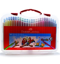 [34845-HT] Marcador Fiesta RIGIDO Faber Castell 48 Colores
