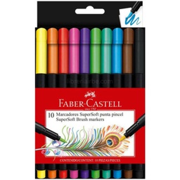 [556011] Marcador Soft Punta Pincel Faber Castell 10 Colores