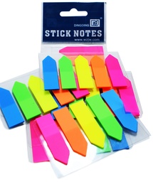 [P01-2] Pestañas Plasticas Bandera 5 Colores 100PCS