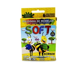 [7316] Plastilina Acrilex Soft 90g pequeña 6 col.