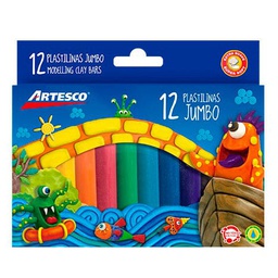 [PLA-ART-JUM] Plastilina Jumbo Artesco 12 Colores