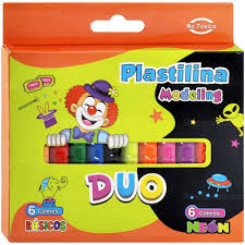 [9045] Plastilina modeling coral redonda Madison 12 colores