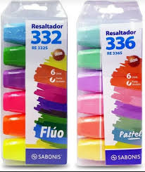 Resaltador Sabonis Pequeño 6 colores Fluorecente
