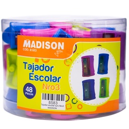 [8583] Tajador Escolar en Frasco Madison 48PCS