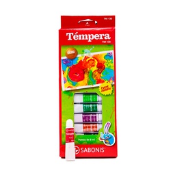 [TM130] Tempera Sabonis en Tubos de 12 Colores