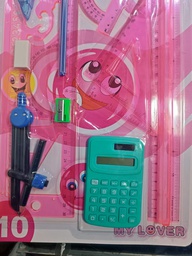 [10945-2] Estuche Geometrico Completo + Calculadora Mas Color