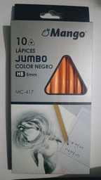 [MC417] Lápiz Negro Jumbo Mango 10pcs