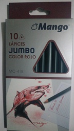 [MC418] Lápiz Rojo Jumbo Mango 10pcs