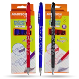 Boligrafo Borrable Madison 12pcs