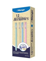 Boligrafo Borrable Mango 12Pcs