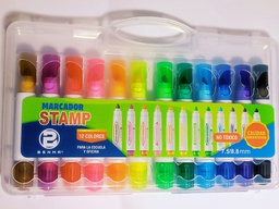 Marcador Stamp Benma Doble Punta 12 Colores