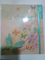 Cuaderno anillado tapa dura A5/medio oficio con liga Smart Book, con 5 separadores, sujetador de liga, 145 hojas MEDIANO