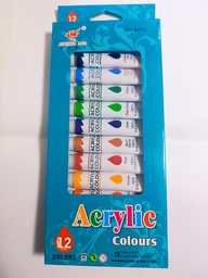 [AA12] Pintura Oleo Acrylic 12 Colores
