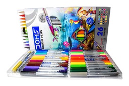 [8441] Marcador punta pincel o brush pen, super soft DOMS cajita de 26 colores(8441)