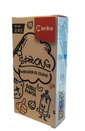 Marcador de CD doble punta MARKO de 12 pcs.