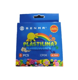 Plastilina Benma 6 colores  Fluor Pequeño