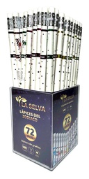 [LS2272Z] Lapiz negro con diseños de ZODIACO mina 2.2mm La Selva de 72pcs