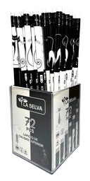 [LS2472G] Lapiz negro con diseños de GATOS mina 2.4mm La Selva de 72pcs