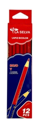 [LS317AR] Lapiz bicolor mina 3mm La Selva de 12pcs