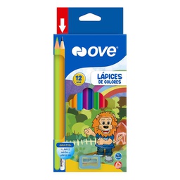 [687071] Color Largo OVE +1 lapiz neon + lapiz 2B 12 Colores