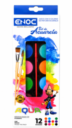 [E-1612] Acuarela Grande ENOC de 12 Colores